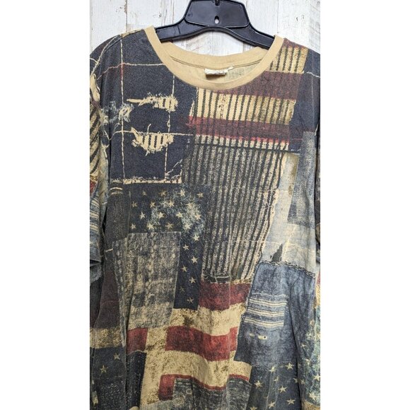 Jeanius Akademiks Y2K Shirt 2X USA Flag Streetwear Hip Hop - Picture 2 of 8